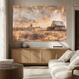 FARM2-MGV-CV-36X24-Rustic Farmhouse Wall Art Canvas Print, Framed Old Barn Art Picture Print, Southwestern Farmhouse Perfect Rustic Decor Artwork