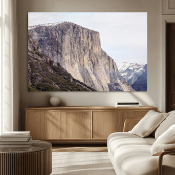 74506434-MGV-CV-36X24-El Capitan Wall Art Canvas Print, Framed Yosemite Cliff Art Picture Print, Sierra Nevada Perfect Sierra Minimalism Decor Artwork