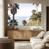 51404565-MGV-CV-36X24-Palm Trees Wall Art Canvas Print, Framed Ocean Breeze Art Picture Print, Coastal View Perfect Tropical Coastal Decor Artwork