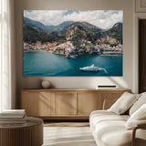 20321590-MGV-CV-36X24-Amalfi Coast Wall Art Canvas Print, Framed Italy Travel Art Picture Print, Mediterranean Landscape Perfect Mediterranean Coastal