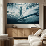 71192524-MGV-CV-36X24-Submerged Surf Wall Art Canvas Print, Framed Underwater Perspective Art Picture Print, Ocean Surf Perfect Coastal Adventure Decor
