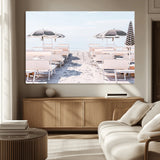 67623952-MGV-CV-36X24-Minimalist Beach Wall Art Canvas Print, Framed Pastel Sand Art Picture Print, Beach Aesthetic Perfect Coastal Minimalist Decor