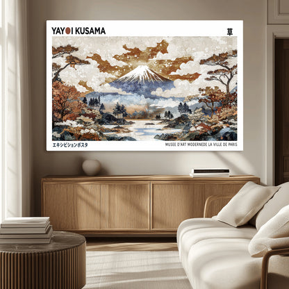 80111817-MGV-CV-36X24-Japanese Landscape Wall Art – Mount Fuji Autumn Canvas Print, Asian Inspired Nature Decor for Living Room, Bedroom, Office or