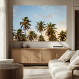 99033771-MGV-CV-36X24-Palm Trees Wall Art Canvas Print, Framed Tropical Vibes Art Picture Print, Coastal Sunset Perfect Coastal Boho Decor Artwork