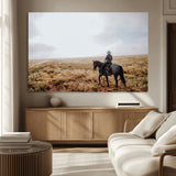 57597730-MGV-CV-36X24-Cowboy Wall Art Wall Art Canvas Print, Framed Western Canvas Art Picture Print, Rustic Ranch Scene Perfect Rustic Western Decor