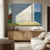 34188481-MGV-CV-36X24-Coastal Sunlight Wall Art – Minimalist Ocean View Canvas Print, Serene Beach House Inspired Decor for Bedroom, Living Room,