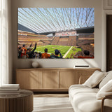 81960112-MGV-CV-36X24-Futuristic Football Stadium Wall Art – Modern Dome Arena Canvas Print, Chicago Bears Concept Design Sports Decor for Man Cave or