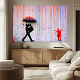 69505-MGV-CV-36X24-Graffiti Girl Wall Art Canvas Print, Framed Urban Contrast Art Picture Print, Vibrant Graffiti Perfect Urban Pop Decor Artwork