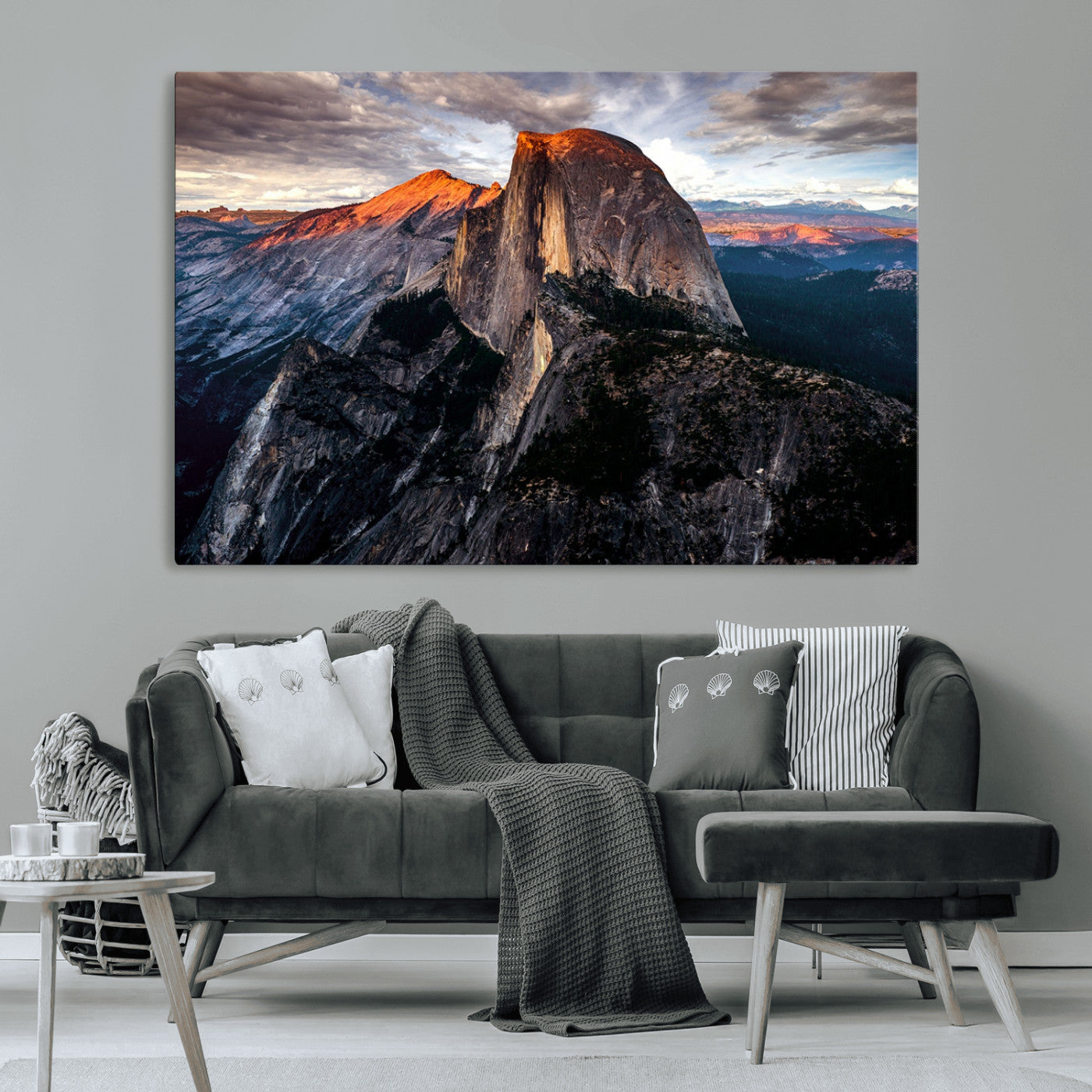 31332-MGV-CV-36X24-Mountain Landscape Wall Art – Majestic Sunset Rock Formation Canvas Print, Nature Scenic Decor for Living Room, Office, Cabin or