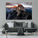 31332-MGV-CV-36X24-Mountain Landscape Wall Art – Majestic Sunset Rock Formation Canvas Print, Nature Scenic Decor for Living Room, Office, Cabin or
