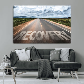50743-MGV-CV-36X24-Healing Road Wall Art – Motivational Highway Canvas Print, Inspirational Journey Decor for Office, Gym or Living Room