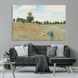 74890-MGV-CV-36X24-Monet Poppy Field Wall Art – Impressionist Landscape Canvas Print, Classic French Artwork for Living Room, Bedroom or Office Decor