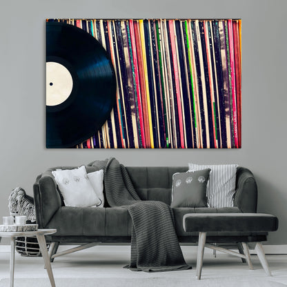 45029-MGV-CV-36X24-Misty Pine Forest Wall Art – Black and White Landscape Canvas Print, Foggy Trees Nature Photography, Modern Minimalist Decor for