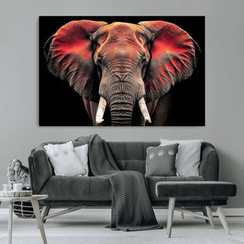 54719-MGV-CV-36X24-Elephant Wall Art – Majestic African Elephant Canvas Print, Wildlife Safari Animal Decor for Living Room, Bedroom, Office or Man