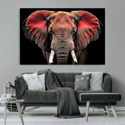 54719-MGV-CV-36X24-Elephant Wall Art – Majestic African Elephant Canvas Print, Wildlife Safari Animal Decor for Living Room, Bedroom, Office or Man