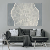 25547-MGV-CV-36X24-Tree Ring Wall Art Canvas Print, Framed Linocut Tree Ring Art Picture Print, Wood Texture Perfect Minimalist Farmhouse Decor