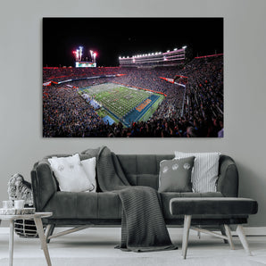 46899-MGV-CV-36X24-Ben Hill Griffin Stadium Wall Art Canvas Print, Framed Football Stadium Art Picture Print, Florida Football Stadium Perfect Sport