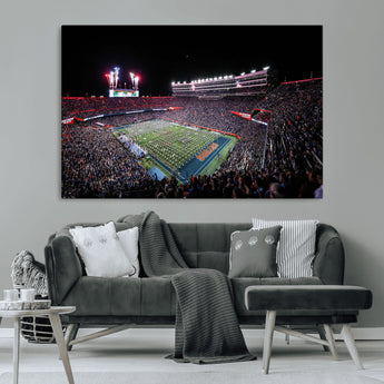 46899-MGV-CV-36X24-Ben Hill Griffin Stadium Wall Art Canvas Print, Framed Football Stadium Art Picture Print, Florida Football Stadium Perfect Sport