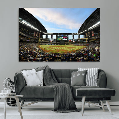 92672-MGV-CV-36X24-Chase Field Stadium Wall Art Canvas Print, Framed Arizona Stadium Art Picture Print, Chase Stadium Perfect Sports Room Decor