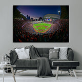 44322-MGV-CV-36X24-Minute Maid Park Wall Art Canvas Print, Framed Houston Astros Stadium Art Picture Print, Houston Astros Field Perfect Sports Room