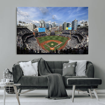 87122-MGV-CV-36X24-Petco Park Field Wall Art Canvas Print, Framed San Diego Stadium Art Picture Print, Petco Park Stadium Perfect Sport Room Decor