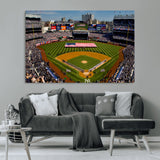 20879-MGV-CV-36X24-Yankee Stadium Wall Art Canvas Print, Framed New York Stadium Art Picture Print, Yankee Field Perfect Sport Room Decor Artwork