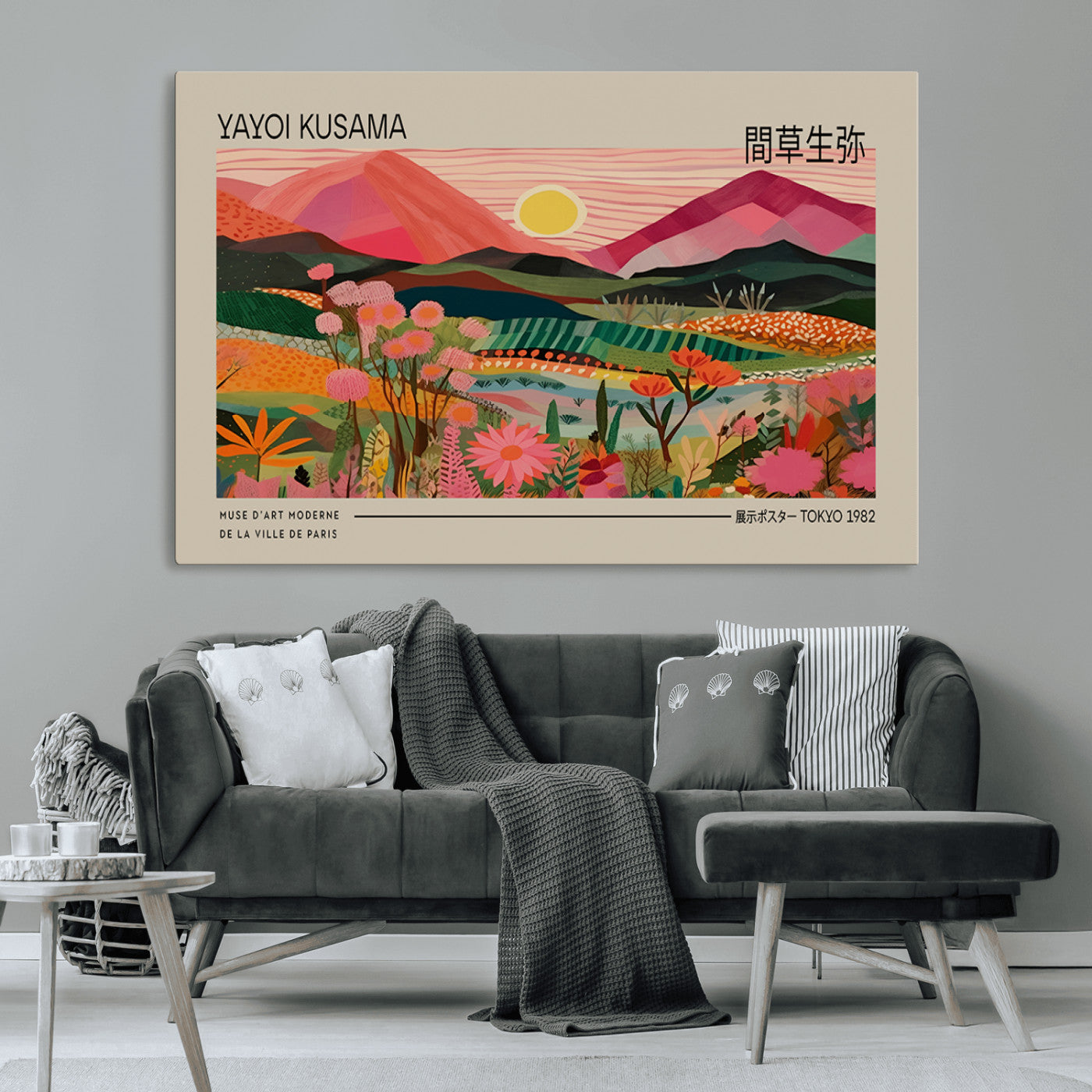 18304-MGV-CV-36X24-Sunset Mountain Landscape Wall Art – Panoramic Abstract Nature Canvas Print, Vibrant Wall Decor for Living Room, Bedroom, Office,