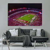 11343-MGV-CV-36X24-Bryant-Denny Stadium Wall Art – Panoramic Alabama Crimson Tide Football Field Canvas Print, Game Day Decor for Office, Man Cave or