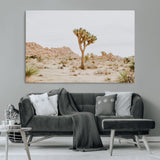 67109959-MGV-CV-36X24-Joshua Tree Wall Art Canvas Print, Framed Neutral Desert Art Picture Print, Earthy Landscape Perfect Neutral Boho Decor Artwork