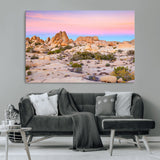 96167137-MGV-CV-36X24-Vibrant Sunset Sky Wall Art Canvas Print, Framed Joshua Tree Art Picture Print, Rugged Terrain Perfect Southwestern Boho Decor