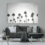 62298277-MGV-CV-36X24-Monochrome Palms Wall Art Canvas Print, Framed Minimalist Trees Art Picture Print, Silhouetted Palms Perfect Tropical Minimalist