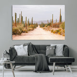 30742780-MGV-CV-36X24-Desert Cactus Wall Art Canvas Print, Framed Southwestern Art Picture Print, Bohemian Western Perfect Southwestern Boho Decor