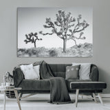29996209-MGV-CV-36X24-Joshua Tree Art Wall Art Canvas Print, Framed Black White Landscape Art Picture Print, Desert Tree Decor Perfect Southwestern Boho