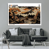 96372548-MGV-CV-36X24-Japanese Landscape Wall Art Print – Mt. Fuji Poster with Bonsai Tree & River, Ukiyo-e Inspired Modern Japanese Artwork, Autumn
