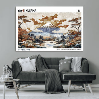 80111817-MGV-CV-36X24-Japanese Landscape Wall Art – Mount Fuji Autumn Canvas Print, Asian Inspired Nature Decor for Living Room, Bedroom, Office or