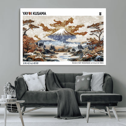 80111817-MGV-CV-36X24-Japanese Landscape Wall Art – Mount Fuji Autumn Canvas Print, Asian Inspired Nature Decor for Living Room, Bedroom, Office or