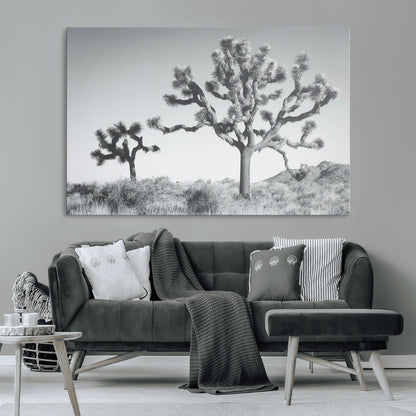 58647785-MGV-CV-36X24-Calm Earthy Aesthetic Wall Art Canvas Print, Framed Arid Terrain Decor Art Picture Print, Joshua Tree Perfect Rustic Minimalist