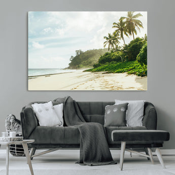 42984524-MGV-CV-36X24-Relaxing Beach Wall Art Canvas Print, Framed Ocean View Art Picture Print, Coastal Serenity Perfect Tropical Coastal Decor Artwork