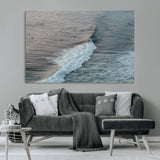 23077324-MGV-CV-36X24-Ocean Waves Wall Art Canvas Print, Framed Coastal Serenity Art Picture Print, Surf Aesthetic Perfect Modern Coastal Decor Artwork