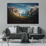 15244033-MGV-CV-36X24-Yosemite National Wall Art Canvas Print, Framed Mountain Landscape Art Picture Print, El Capitan Perfect Rustic Farmhouse Decor