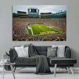 96617112-MGV-CV-36X24-Lambeau Field Wall Art – Green Bay Packers NFL Football Stadium Canvas Print – Game Day Crowd Sports Decor for Man Cave, Bar, or