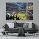41816511-MGV-CV-36X24-Chicago Dome Stadium Wall Art – Futuristic Football Arena Canvas Print, Modern Sports Fan Decor for Man Cave, Office, Bar, or
