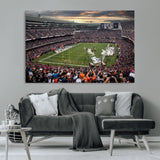 87578930-MGV-CV-36X24-Soldier Field Wall Art – Chicago Bears Football Stadium Sunset Canvas Print, Game Day Sports Decor for Man Cave, Bar, Office, or