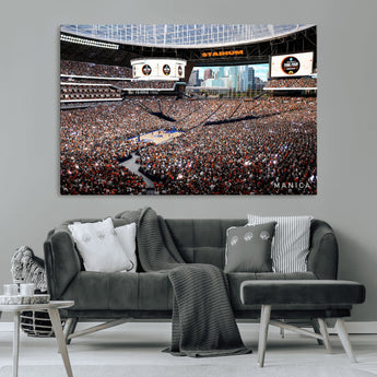 38616413-MGV-CV-36X24-Chicago Dome Stadium Wall Art – Futuristic Basketball Final Four Arena Canvas Print, Modern Sports Fan Decor for Man Cave or
