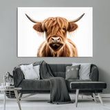 637908607-MGV-FC-93X47-3P_Black-Highland Cow Wall Art Print – Rustic Farmhouse Animal Portrait, Scottish Highland Cattle Canvas, Modern Country Wall Decor for
