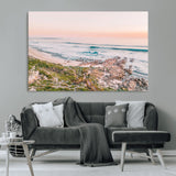 27332135-MGV-CV-36X24-Coastal Sunset Wall Art – Ocean Waves and Rocky Shore Canvas Print, Scenic Seaside Photography Decor for Bedroom, Living Room,