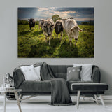 67277447-MGV-CV-36X24-Farmhouse Wall Art – Herd of Cows Canvas Print, Rustic Country Pasture Photography Decor for Bedroom, Living Room, Office, Ranch,