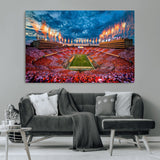 94266219-MGV-CV-36X24-Neyland Stadium Wall Art – Tennessee Volunteers Checkerboard Game Day Canvas Print, College Football Fireworks Decor for Man Cave