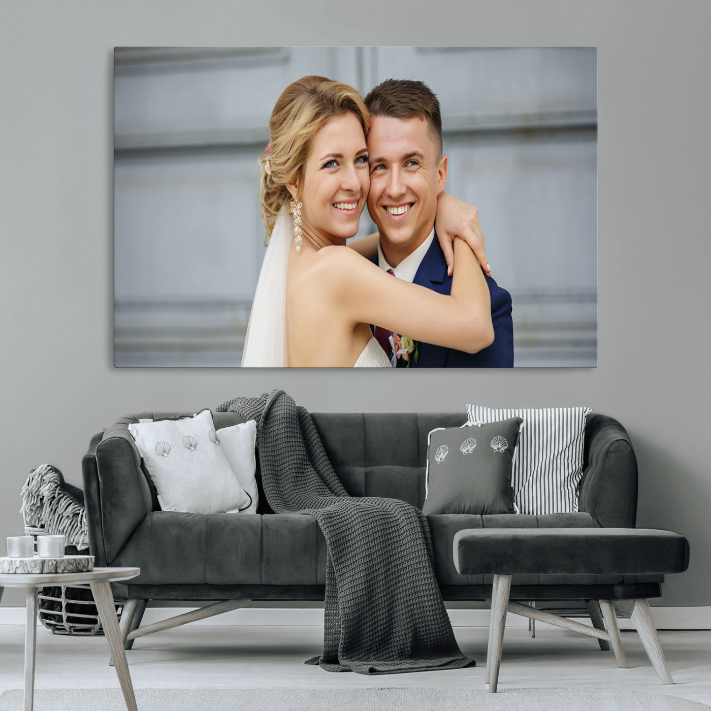 CSTM6030-MGV-CV-36X24-Custom Canvas Wall Art – Personalized Photo Print for Wedding, Anniversary or Gift, Ready to Hang Canvas for Home Decor