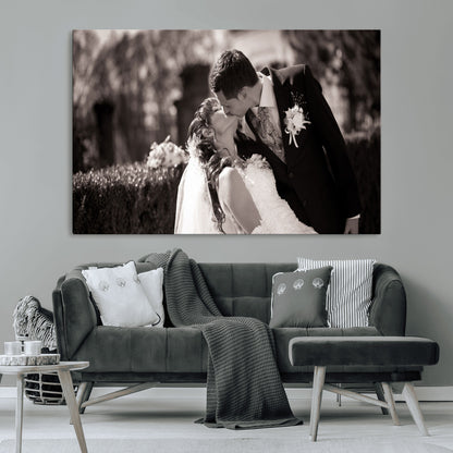 CSTM6030-MGV-CV-36X24-Custom Wedding Photo Print - Custom Wall Art Picture Print, Create Your Own Photo Canvas Print